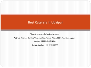 Best Caterers in Udaipur