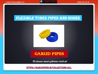 Buy The Best Quality Of Flexible Tubes Pipes And Hoses