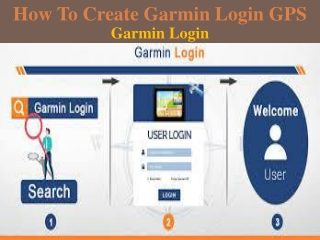 How To create Garmin login GPS