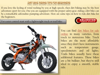 Dirt Bikes for Sale Online - Arlington Power Sports