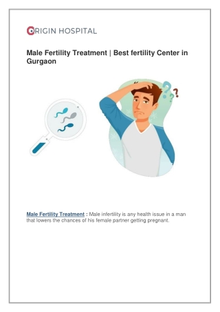 Male Fertility Treatment | Best fertility Center in Gurgaon