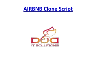 Airbnb Clone | Airbnb Clone Script | Airbnb Portal - DOD IT Solutions