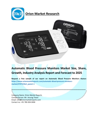 Automatic Blood Pressure Monitors Market