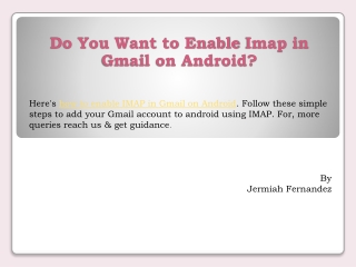 Do You Want to Enable Imap in Gmail on Android?