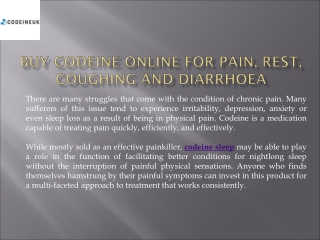 Buy Codeine Online for Pain, Rest, Coughing and Diarrhoea