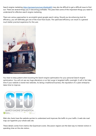 Search Engine Optimisation Manual 101