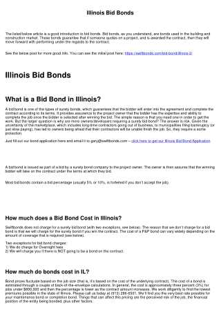 Illinois Bid Bonds