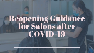 Reopening Guidance for Salons after COVID-19