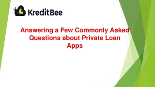 Answering a Few Commonly Asked Questions about Private Loan Apps