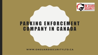 Top Parking Enforcement Company in Canada