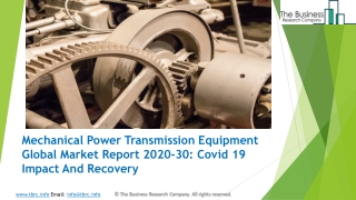 2020 Mechanical Power Transmission Equipment Market Size, Growth, Drivers, Trends And Forecast