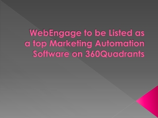 WebEngage marketing automation software
