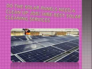 Clean the Solar Panel by the Experts and Enjoy Uninterrupted Power Supply