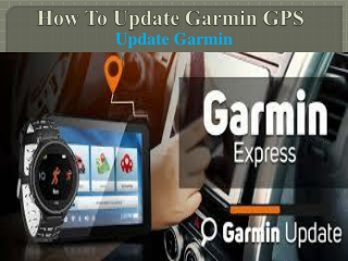 How To Update Garmin GPS