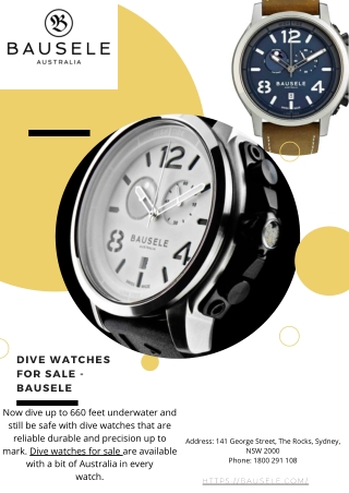Dive Watches for Sale - Bausele