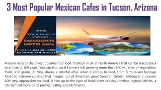 3 Most Popular Mexican Cafes in Tucson, Arizona