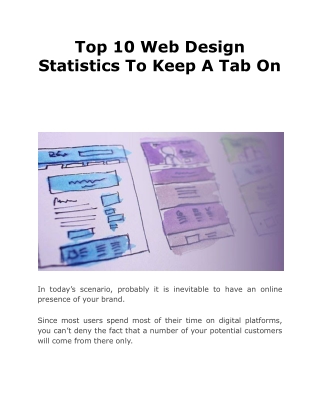 Top 10 Web Design Statistics To Keep A Tab On