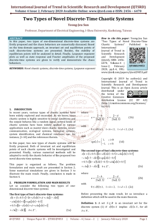 Two Types of Novel Discrete Time Chaotic Systems