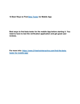 10 Best Ways to Find Beta Tester for Mobile App