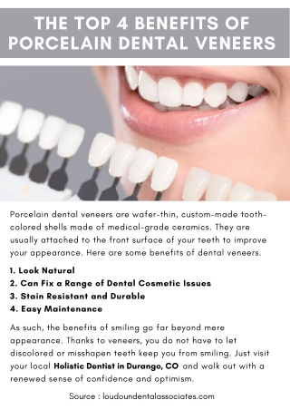 The Top 4 Benefits of Porcelain Dental Veneers
