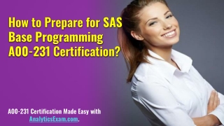 SAS Base Programming (A00-231) Certification Exam | Sample Question