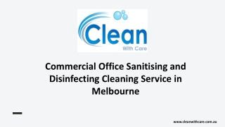 Commercial Office Sanitising and Disinfecting Cleaning Service in Melbourne