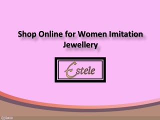 Shop Online for Women Imitation Jewellery, Imitation Jewellery Online Shopping -  Estele