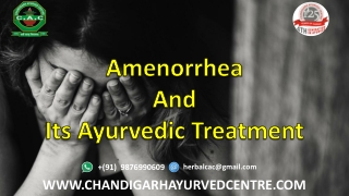 What is the Ayurvedic Treatment for Amenorrhea?