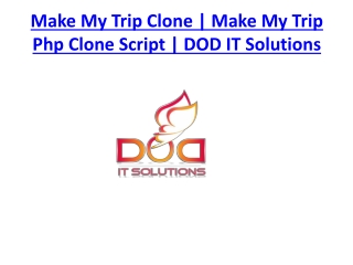 Make My Trip Clone | Make My Trip Php Clone Script | DOD IT Solutions