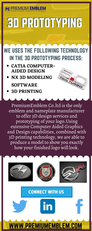 3D Printing & Rapid Prototyping by Premium Emblem