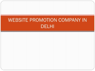 website promotion company delhi