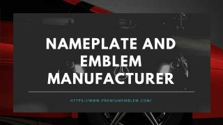 Custom Metal Nameplate Manufacture | Premium Emblem Pvt Ltd