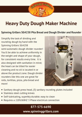 Commercial Dough Divider and Rounder