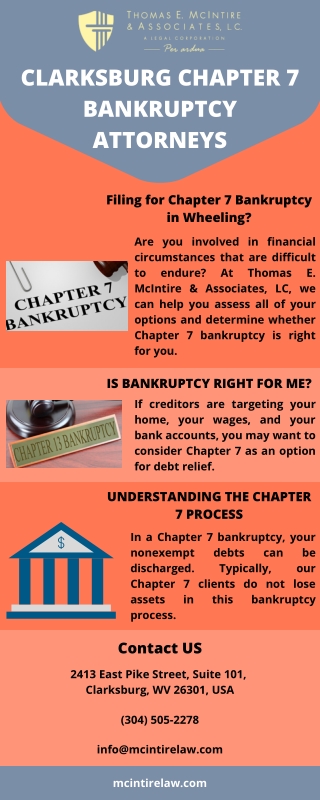 CLARKSBURG CHAPTER 7 BANKRUPTCY ATTORNEYS