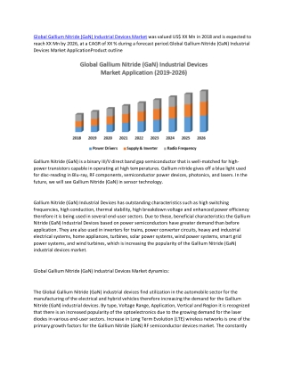 Global Gallium Nitride (GaN) Industrial Devices Market Forecast and Analysis (2019-2026)