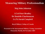 Measuring Military Professionalism