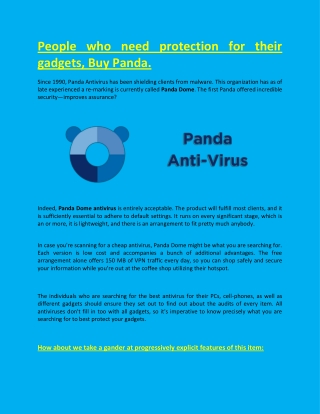 People who need protection for their gadgets, Buy Panda.