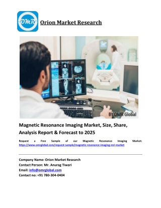 Magnetic Resonance Imaging Market Growth, Size, Share, Industry Report and Forecast 2018-2023
