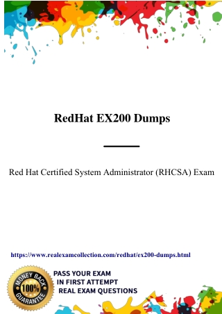 Latest 2020 EX200 Exam Questions With Valid EX200 Dumps