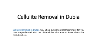 Cellulite Removal in Dubai