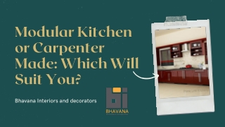 Modular Kitchen or Carpenter Made Which Will Suit You