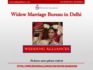 Most Famous Widow Marriage Bureau in Delhi