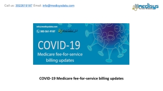 COVID-19: Medicare fee-for-service billing updates