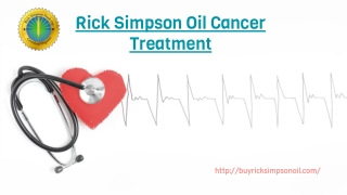 Rick simpson oil cancer treatment- Rick Simpson Oil