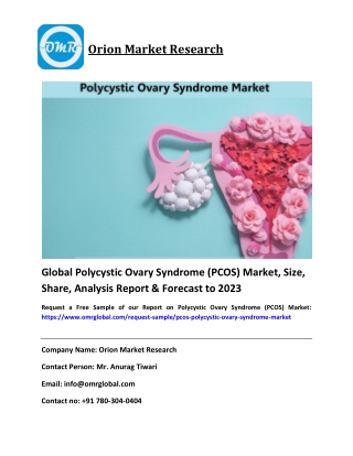 Global Polycystic Ovary Syndrome (PCOS) Market Size, Share & Forecast to 2023