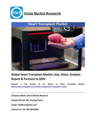 Global Heart Transplant Market Size, Growth & Industry Report to 2023