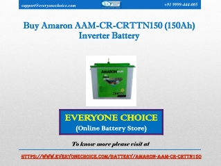 Buy Amaron AAM-CR-CRTTN150 (150Ah) Inverter Battery Online