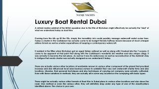 Luxury Boat Rental Dubai