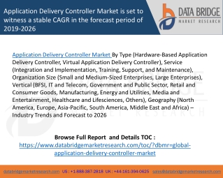 Application delivery controller market is set to witness a stable cagr in the forecast period of 2019 2026
