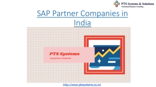 SAP Partner Companies in India